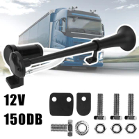 12V Super Loud Single Trumpet Compressor 17inch 150DB For Car Truck Train Moto 180 Hertz Horn Car Air Horn