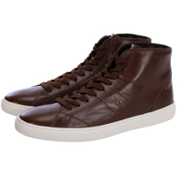 TOD S 牛皮綁帶高筒休閒鞋(男鞋/咖啡色)