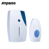 ANPWOO 36 Tune Chimes Songs Waterproof LED Wireless Doorbell Remote Control Door Bell