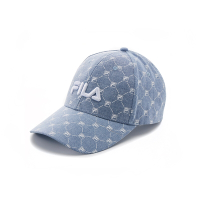 FILA 滿版LOGO帽/棒球帽-藍色 HTY-1103-BU