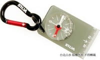 SILVA 36694 Carabiner 28 透明底板隨身指北針鑰匙圈 瑞典森林指北針 附掛勾
