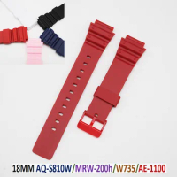 Band AQ-S810W/S800/W218H/AE-1200/1100/SGW-300/400/MRW-200/AEQ-110W/W-S200H Strap 18MM Watchband bracelet AQ-S800W/MRW-200H Watch