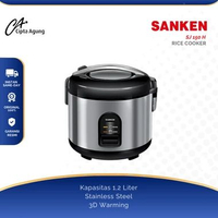 SANKEN RICE COOKER PENANAK NASI 1.2 LITER 1,2L STAINLES STEEL ANTI LENGKET SJ-150H SJ150H SJ 150 H H