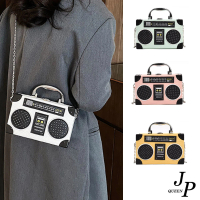 【Jpqueen】復古收音機單肩斜背手提女用鍊條包(7色可選)