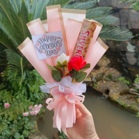 Buket Valentine /Buket Coklat Silverqueen 58 gr dan 22 gr / Hadiah untuk pasangan / HADIAH UNTUK PAC