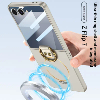 เคสโทรศัพท์ Z Flip7, เข้ากันได้, บางเฉียบ, ผิวด้าน, ปิดผนึกด้วยแม่เหล็ก, เคสชาร์จไร้สาย, ฝาครอบป้องก