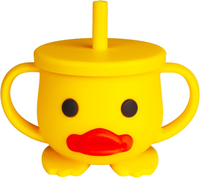 Toddler Cup, silicone Training Cup, sippy cup for baby, baby led weaning Cup with Lid & double handl