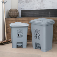 垃圾桶 TBTPC20L30L60L灰色腳踩垃圾桶大號帶蓋家用廚房商用腳踏式大容量
