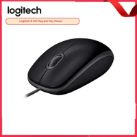 2023 New Logitech B100 Wired Mouse Usb Office Game Computer Notebook Desktop General Office Game Mouse Wholesale Supplies