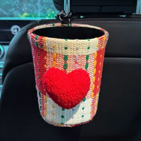 內地直送 - 車載垃圾桶汽車內用垃圾袋感車上放傘雨傘收納桶置物可掛