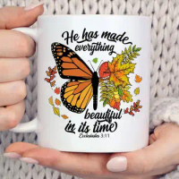 He Has Made Everything Beautiful in Its Time Coffee Mug Text Ceramic Cups Creative Cup Cute Mugs Personalized Gifts Christian