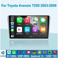 DVR Android 13 2 Din Car Radio multimedia video player for Toyota Avensis 2002-2008 DSP GPS SIM 4G navigation audio 2din