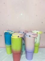 Tumbler Gradasi With Handle 900ml Tumbler Aesthetic Tumbler Viral Tumbler Stainless