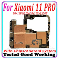 100% Original Unlocked Mainboard MB for Xiaomi Mi 11 Pro Motherboard 128GB 256GB Logic Circuit Board MIUI System Installed