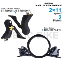 SHIMANO ULTEGRA Hydraulic Brake Groupset for BR-R8070 2 piston Disc Brake Caliper ST-R8020 Shifter Original parts