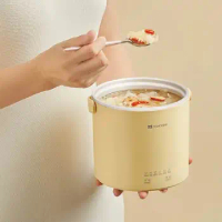 220V Smart Nonstick Rice Cooker Reservation Slow Cooker Mini Electric Hot Pot Multifunctional Portable Cooker Soup Pot 800ml