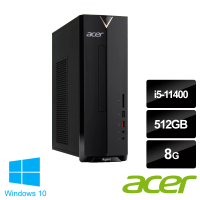 【Acer 宏碁】Aspire XC-1660 i5 六核電腦(i5-11400/8G/512G PCIe SSD/Win10)