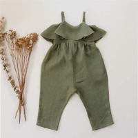 Baby Girl Summer Clothes Baby Girl Rompers Toddler Girls Jumpsuits Linen Cotton One Piece For 0-3Yrs Kids