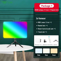 ORIGINAL TNW Lampu RGB Lampu Foto Led RGB Lampu Lighting HP Kamera Lighting Studio+Tripod Lampu Kont
