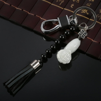 汽車鑰匙扣 男女鑰匙掛飾玉石車用鑰匙鏈掛件手工鑰匙墜大眾別克