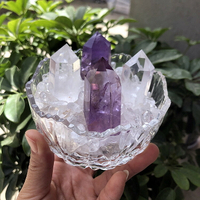 水晶凈化消磁碗消磁容器白水晶碎石擴香石御守鹽器皿首飾盒