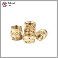 Seleadlab 50/100/200pcs M3 3x5x4 Threaded Insert Knurled Brass Embedment Nut For 3D Printer Voron 2.4 Trident