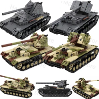 MOC Military German Figures Carrier IV Vehicals Tanks 128 Guns Building Blocks Soldier Armored Car Weapons Accessories Brick Toy