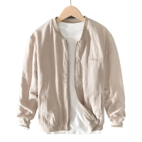 【巴黎精品】棒球外套休閒夾克-經典復古純色寬鬆男外套5色a1bv8