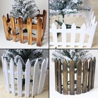 圣誕節裝飾用品木柵欄實木圓柱形圍欄籬笆大型圣誕樹場景布置 交換禮物