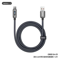 remax流光系列 100w手提電話快充線Type-C充電充電線1.2米編織充電線
