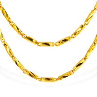 【福西珠寶】買一送一9999黃金項鍊 六角管斜紋超閃項鍊 套頭2尺(金重5.06錢+-0.03錢)