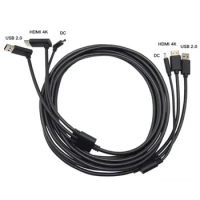 For HTC Vive 3-in-1 Accessories Replacement Flat wire Cable HDMI 5M, USB, Power VR games