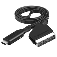 Scart To HDMI-compatible Converter Digital Cables Audio Video Adapter For PAL/DVD/NTSC/ Set Box