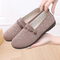 New Summer Women’s Cloth Shoes, Breathable Mesh Upper, Soft Sole, Non-Slip, Comfortable, Versatile, 