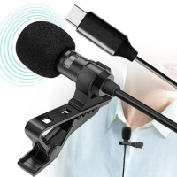 USB C Portable Stereo Studio Mic KTV Karaoke 3.5mm Mini Microphone For Smart Phone Laptop PC Desktop Handheld Audio Microphone