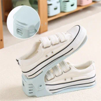 Adjustable Shoe Slot Rack Home Shoe Organizer and Storage Space Saver Double-layer Shoe Hanger for High Heels Slippers Sneaker