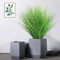 60cm Artificial Onion Grass Faux Pampas Grass Plants Tropical Plant Indoor Fake Reed Wheat Grass Outdoor for Living Room Decor