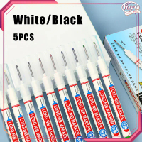 5pcs Spidol Tukang Kayu Putih Spidol Marker Spidol Tukang Dalam Spidol Berminyak Tahan Air Cepat