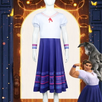 魔法滿屋公主裙路易莎白色短袖cosplay兒童洋氣生日禮服連衣裙子