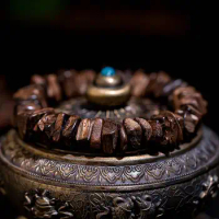 Philippines Inverted With The Type Of Agarwood Hand String Natural Old Material Buddha Beads Bracelet Submersible Fidelity