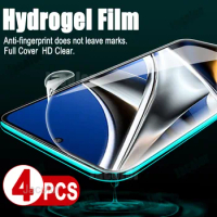 4PCS Screen Gel Protector For Xiaomi Poco X4 Pro X3 NFC M4 M3 M2 F4 GT F3 F2 Safety Hydrogel Film X4Pro 5G M4Pro Soft Not Glass
