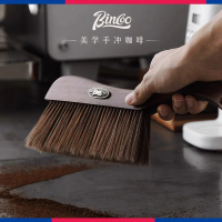 Bàn chải vệ sinh máy tính Bincoo Coffee Bar, chổi gỗ đàn hương, dụng cụ làm sạch bột cà phê, có thể 