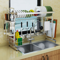 304不鏽鋼廚房水槽置物架碗碟架刀架瀝水架家用碗筷濾水架收納架