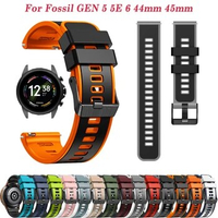 22mm Watch Strap For Fossil GEN 5E 5 LTE 45mm 44mm Sport Wristbands GEN 6 44mm Silicone Smartwatch Bracelet Huawei GT2 Pro Band