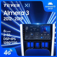 TEYES X1 For Nissan Almera 3 G15 2012 - 2019 Car Radio Multimedia Video Player Navigation GPS Android 10 No 2din 2 din dvd