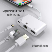 Bộ chuyển đổi Ethernet 3 trong 1 tương thích với điện thoại Apple, bộ chuyển đổi card mạng 100M, cổn