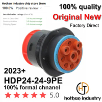 (1PCS) 100% NEW HDP24-24-9PE 9 Pin Original USA Deutsch Male Black Connector Plug HDP Series Cavities