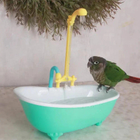 Tab mandi burung automatik untuk burung kakak tua dan burung lovebird kecil hingga sederhana (H1S5)