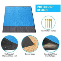 TaffSPORT Tikar Lipat Matras Camping Piknik - Anti Air & Tahan Pasir, Portable IH Hijau