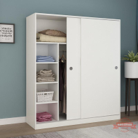 衣柜實木質簡易推拉移門板式柜子現代簡約經濟型北歐衣櫥出租房用